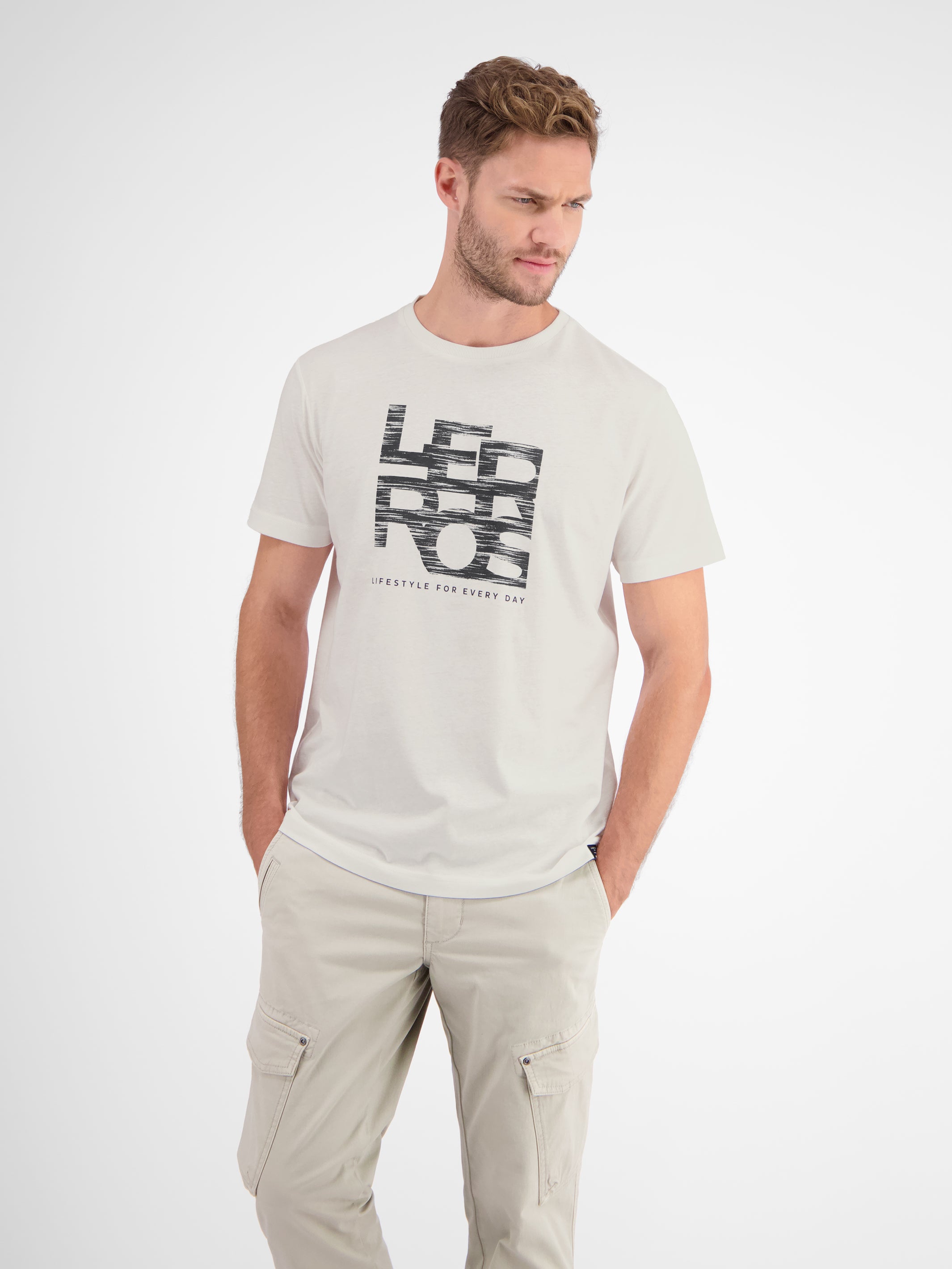 T-shirt with LERROS print LERROS – SHOP