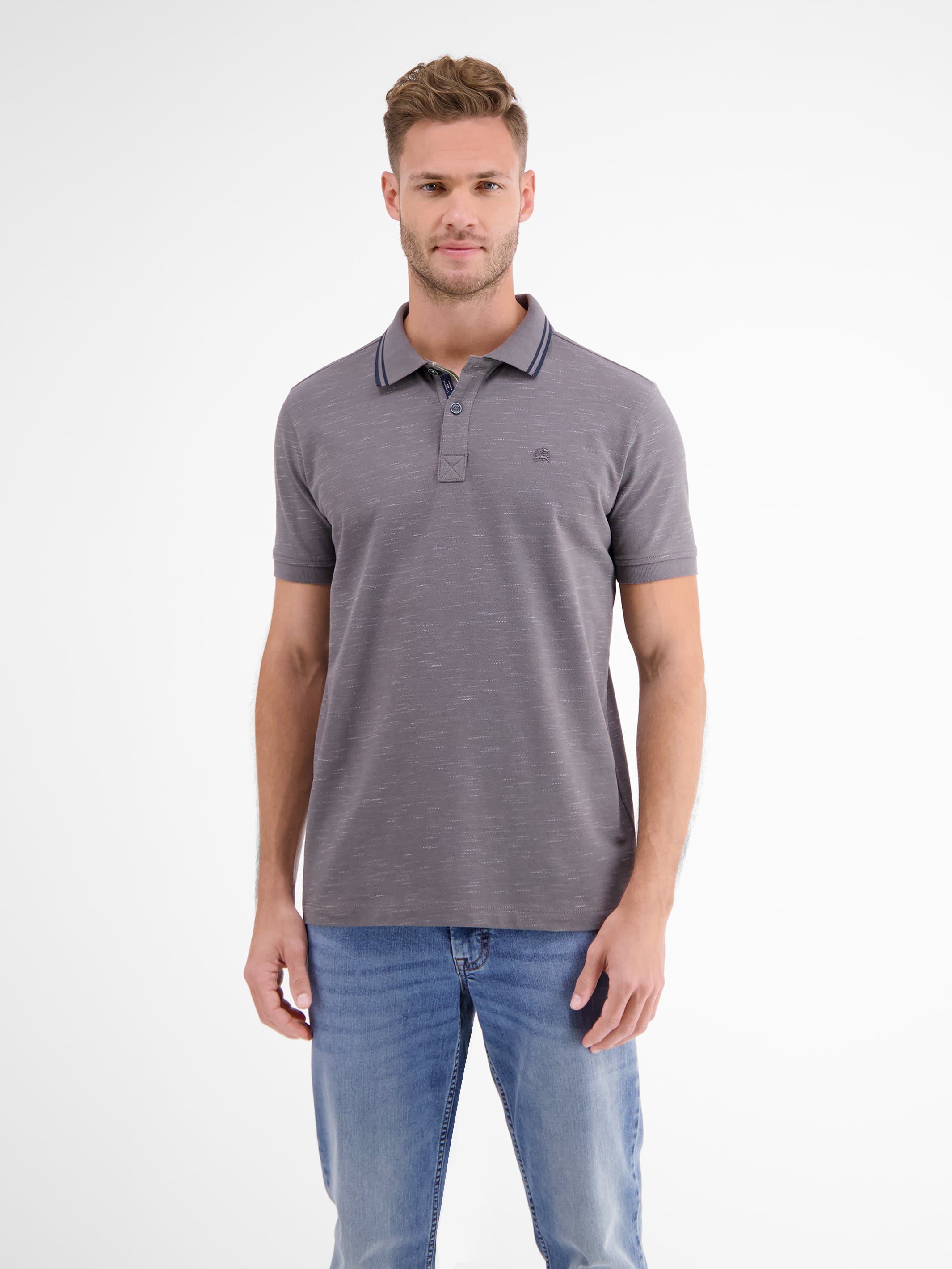 – two-tone piqué in LERROS Polo SHOP shirt