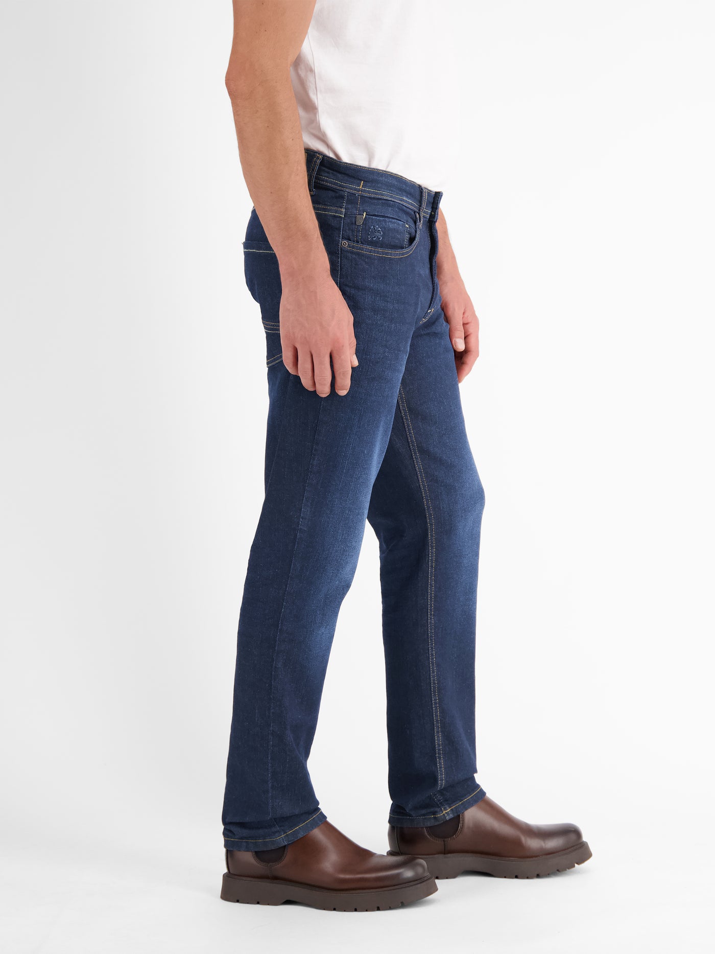 BAXTER 5-Pocket-Denim im Used-Look, RELAXED FIT, blue