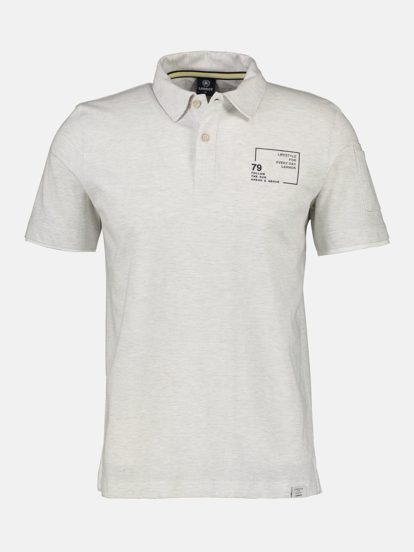 – with washed stripes, fineliner LERROS shirt Polo SHOP