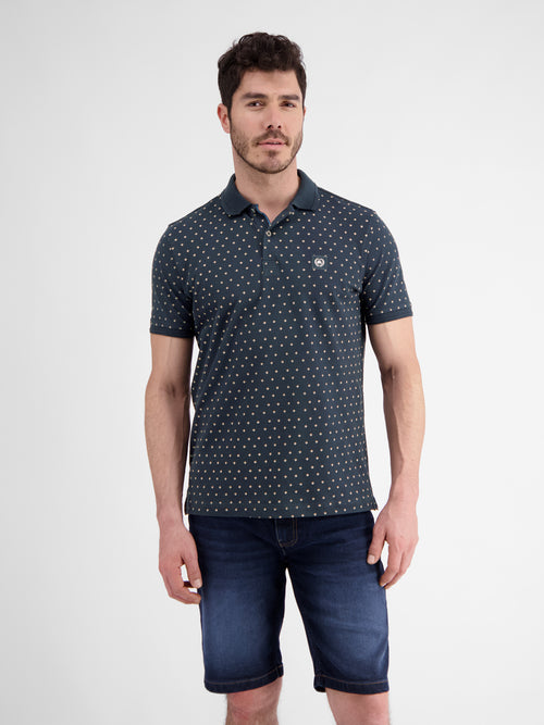 Lerros Poloshirt mit Punkt-Print