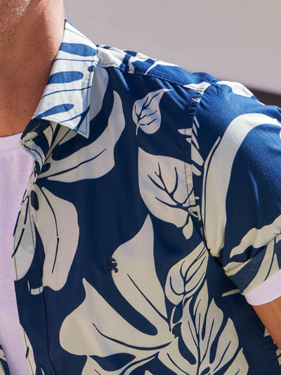 Shirt met korte mouwen in Hawaiiaanse stijl