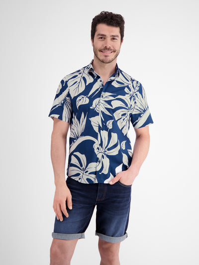 Shirt met korte mouwen in Hawaiiaanse stijl