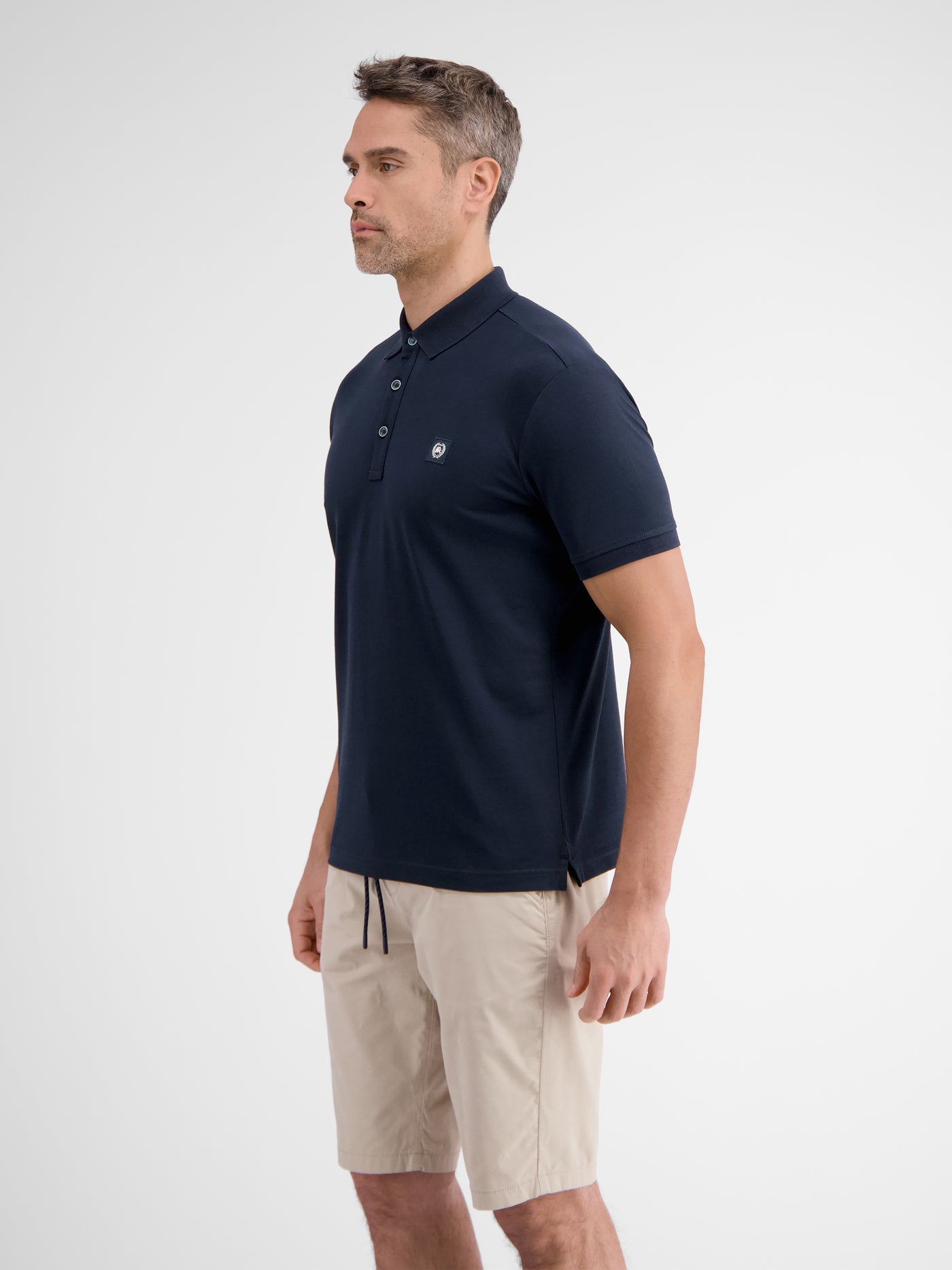 Herenpoloshirt met stretchgehalte, effen kleur