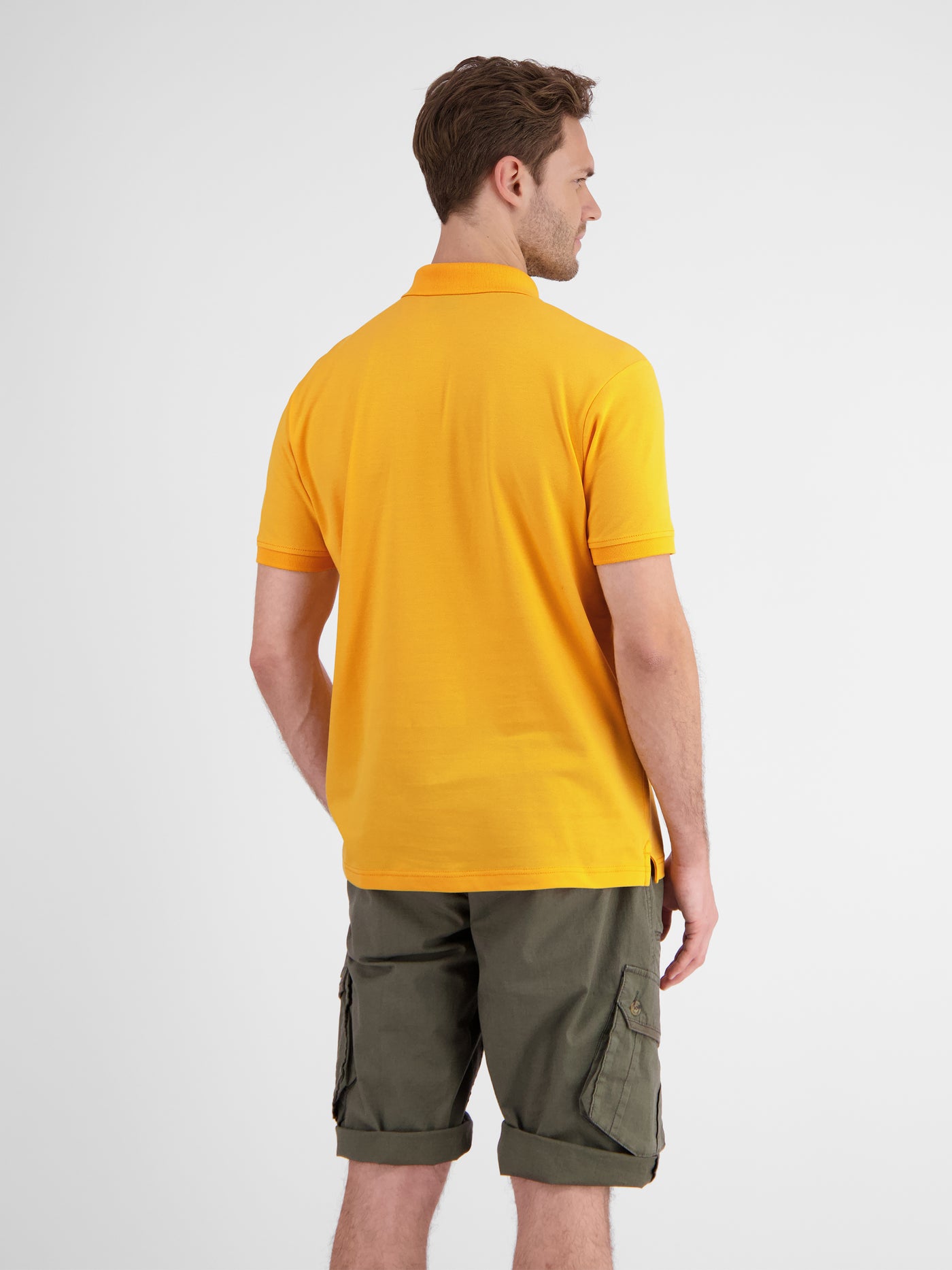 Herenpoloshirt met stretchgehalte, effen kleur