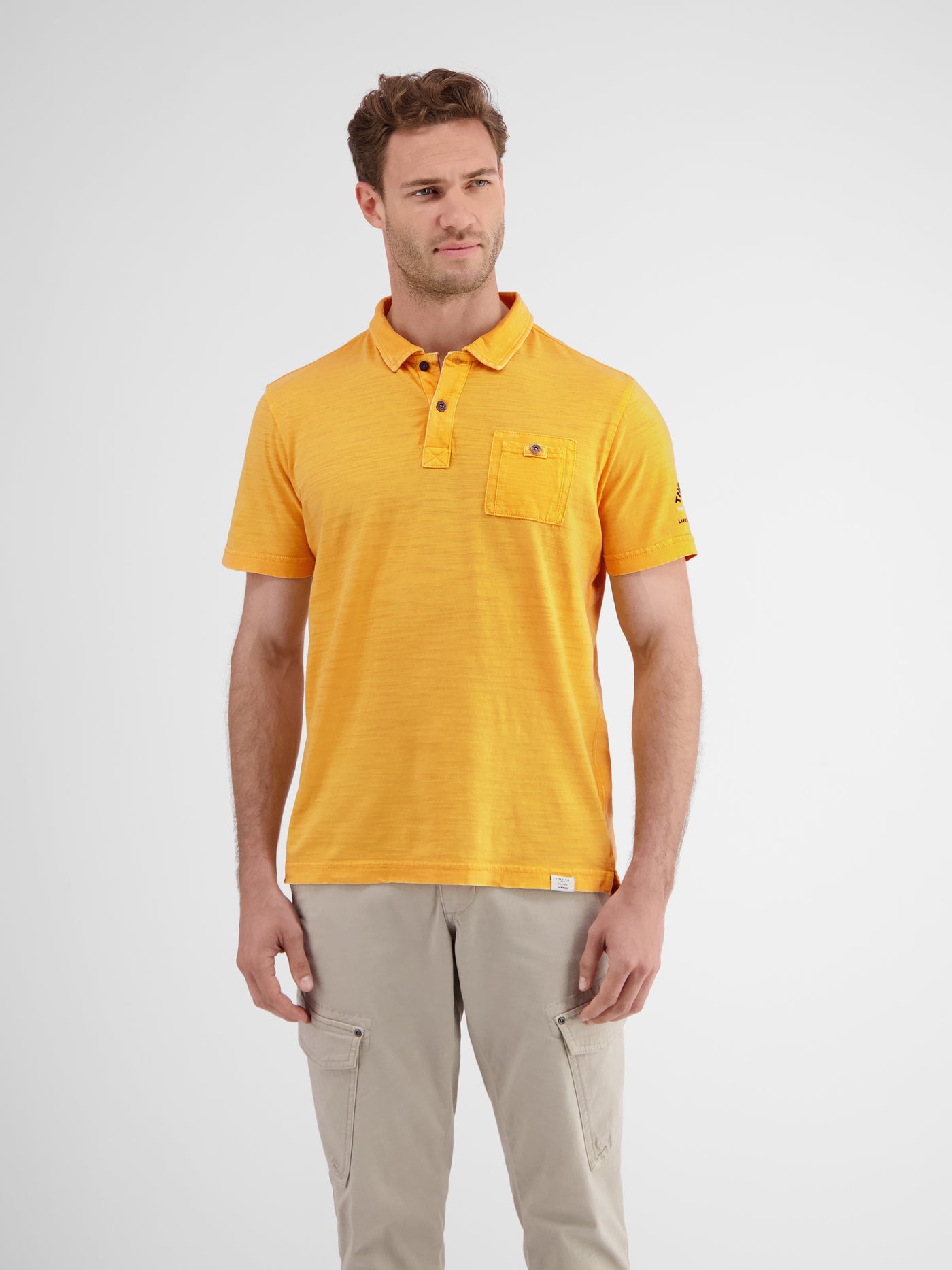Poloshirt in weicher, gewaschener Jerseyqualität