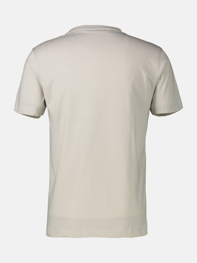 Basic T-shirt met logosteek, effen kleur