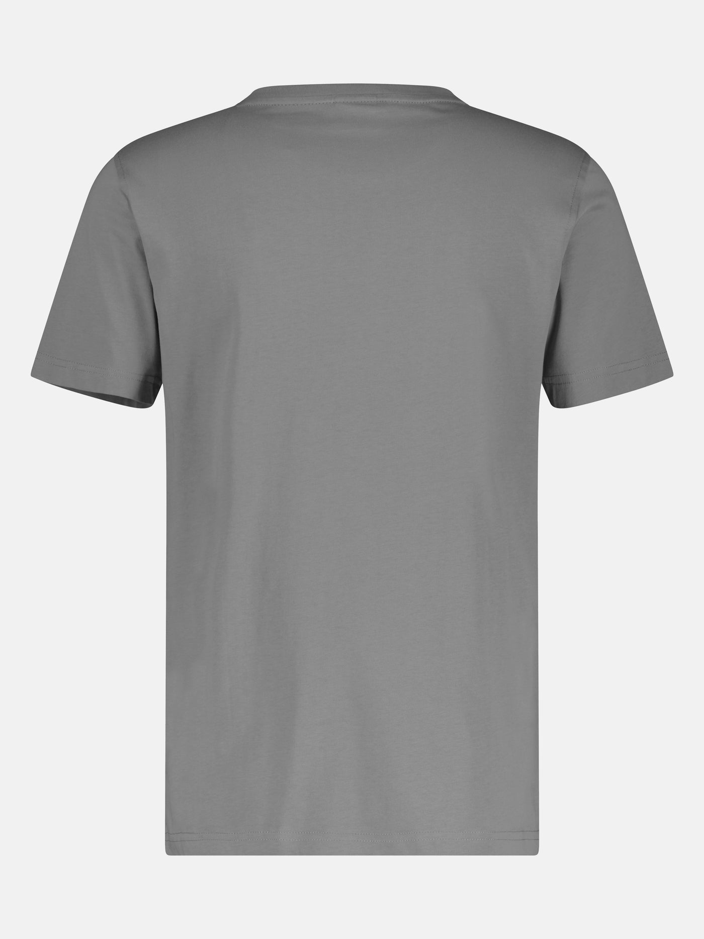 Basic T-shirt met logosteek, effen kleur