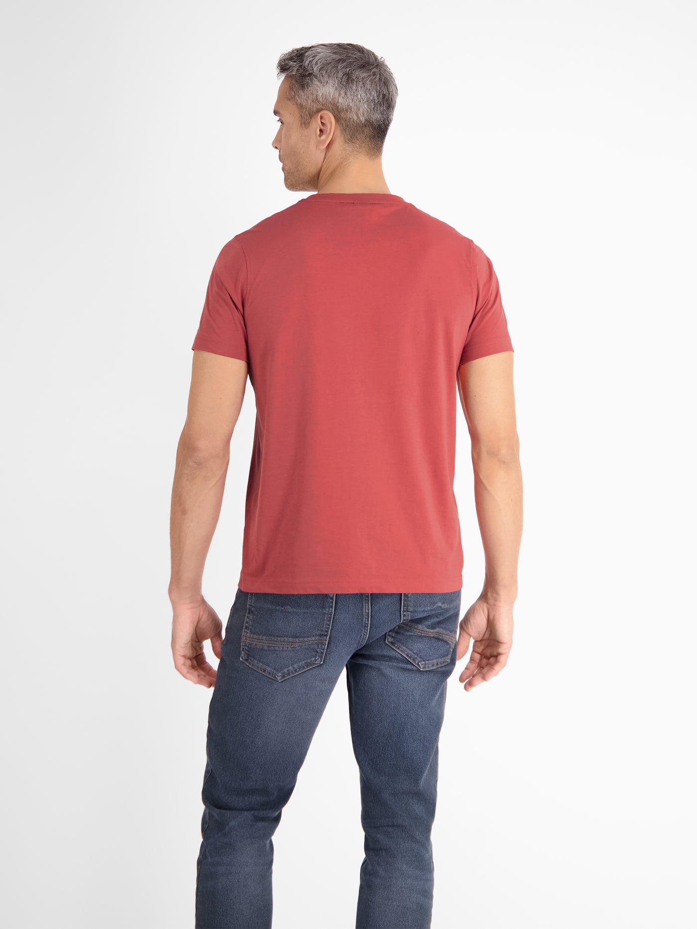 Basic T-Shirt mit Logostitch, unifarben