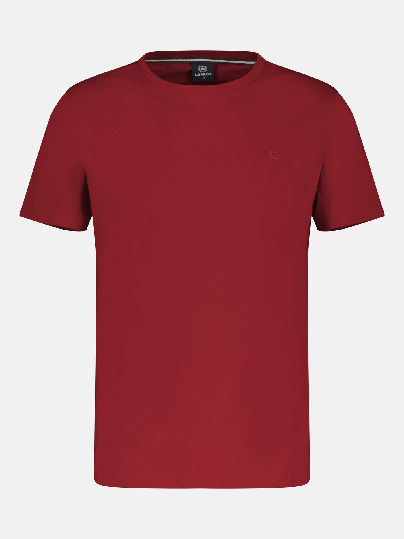 Basic T-shirt with logo stitch, plain