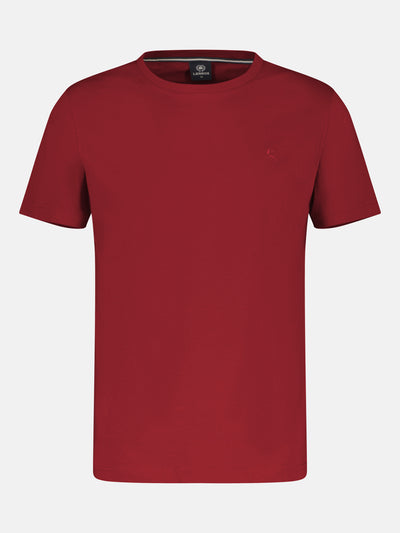 Basic T-shirt with logo stitch, plain