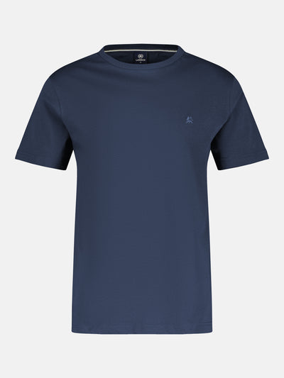 Basic T-Shirt mit Logostitch, unifarben