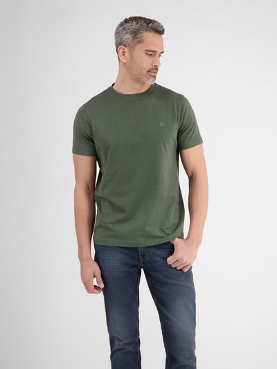 Basic T-shirt with logo stitch, plain