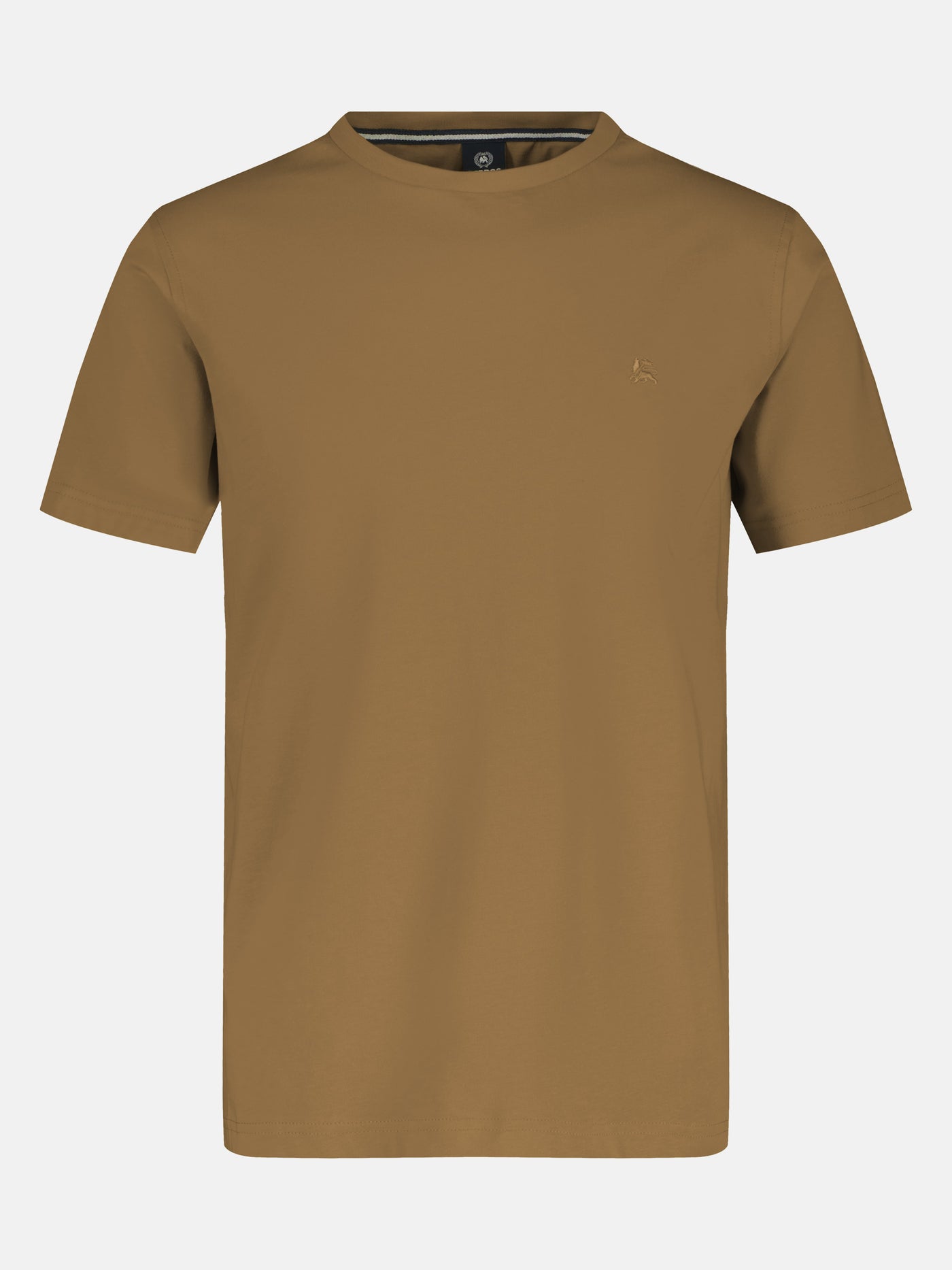 Basic T-Shirt mit Logostitch, unifarben