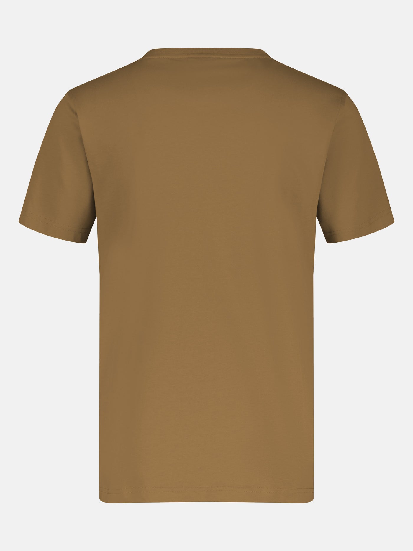 Basic T-Shirt mit Logostitch, unifarben