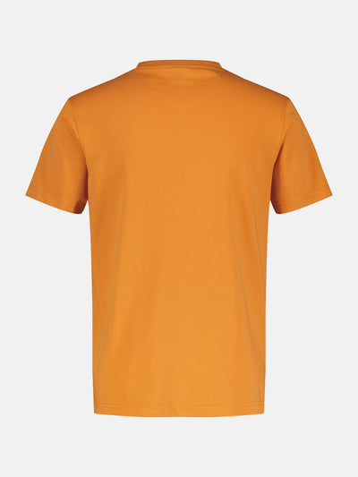 Basic T-Shirt mit Logostitch, unifarben