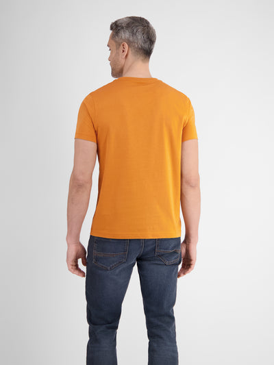 Basic T-Shirt mit Logostitch, unifarben