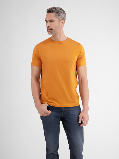 Basic T-Shirt mit Logostitch, unifarben