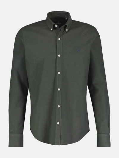 Oxford overhemd met stretch en button-down kraag