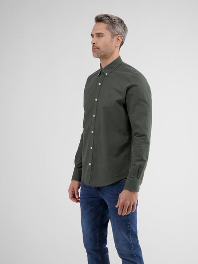 Stretch Oxford shirt with button-down collar