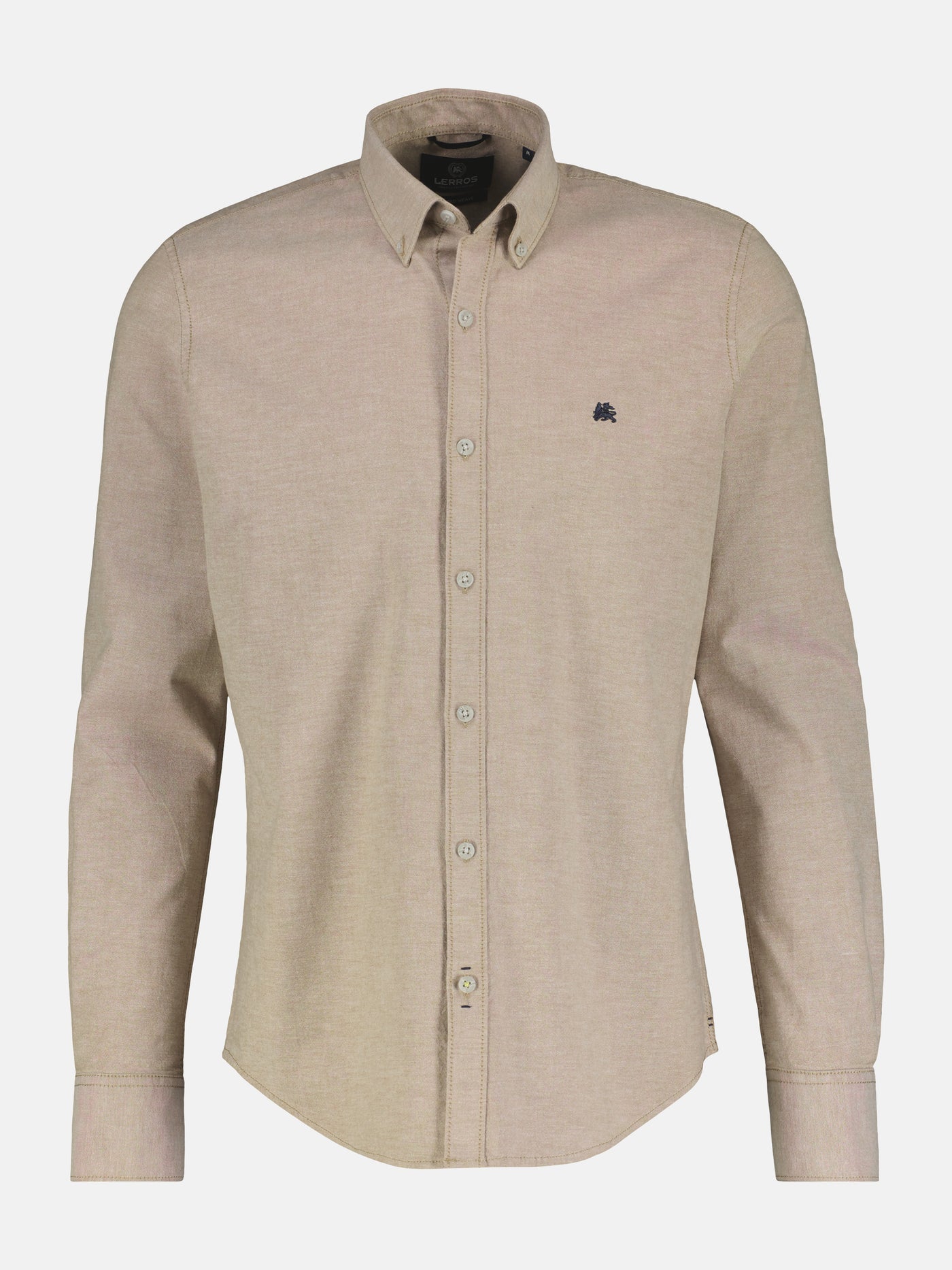 Stretch Oxford shirt with button-down collar