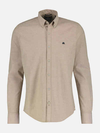 Stretch Oxford shirt with button-down collar