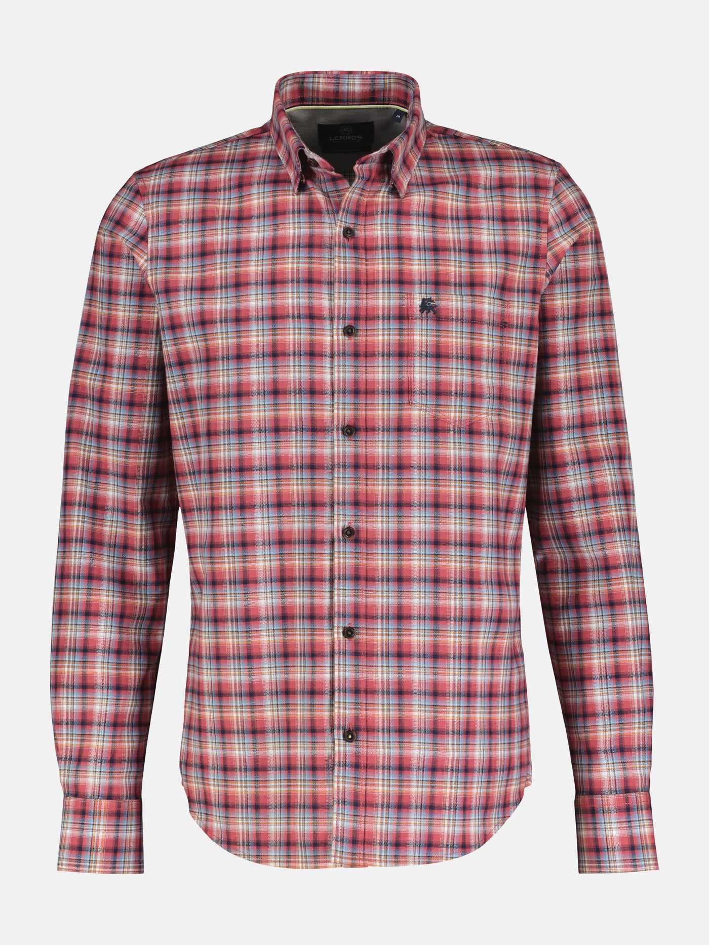 Check shirt in high-quality herringbone quality