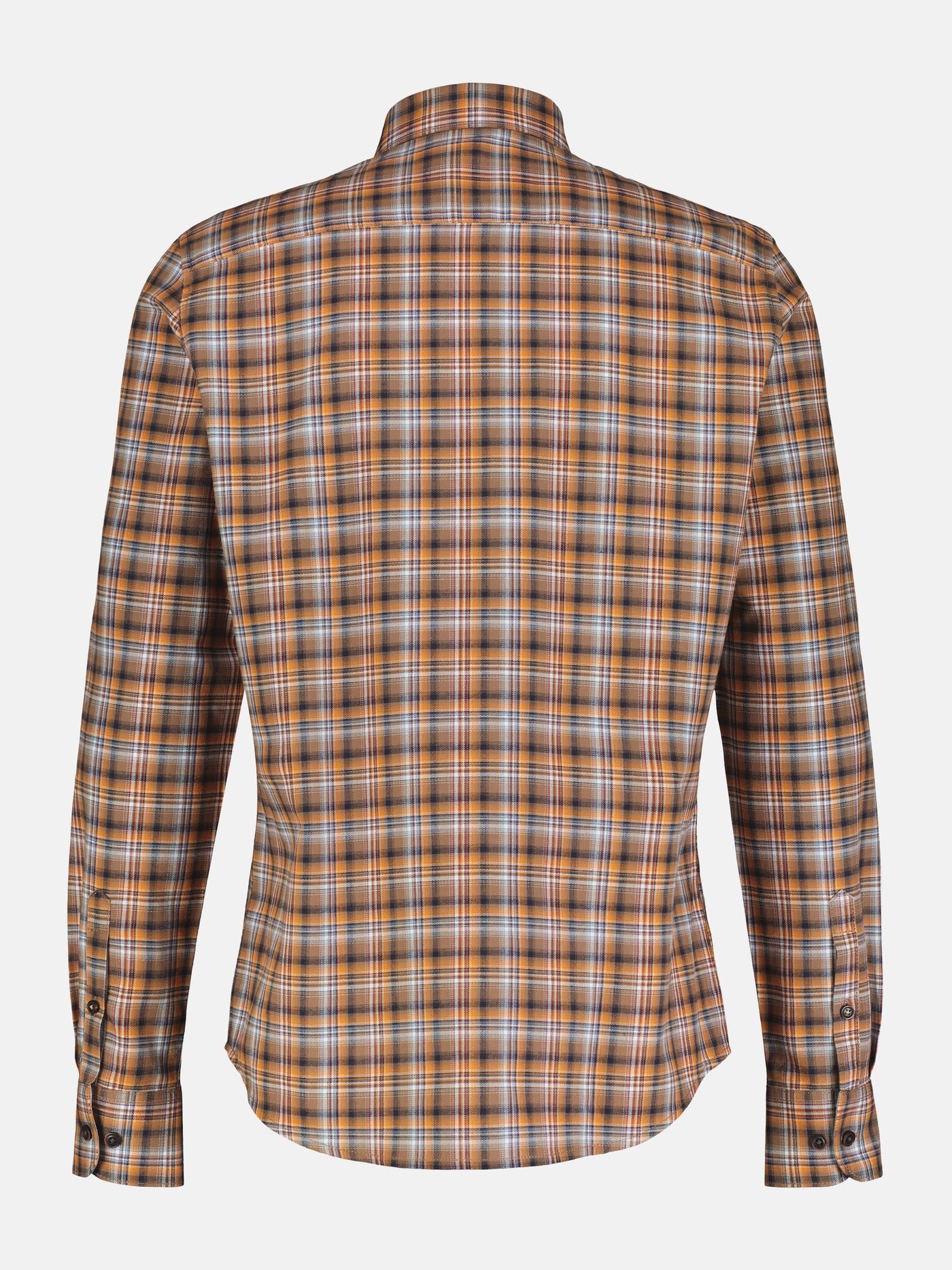 Check shirt in high-quality herringbone quality