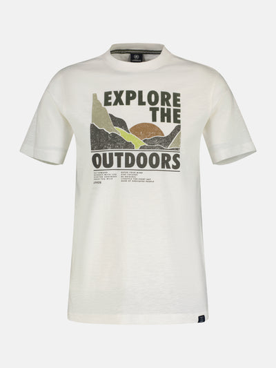 T-shirt met outdoorprint op de borst