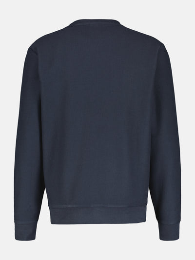 Men's sweatshirt in soft, pre-washed textured quality