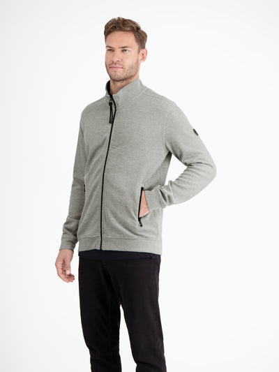 Sweat jacket in soft structured quality