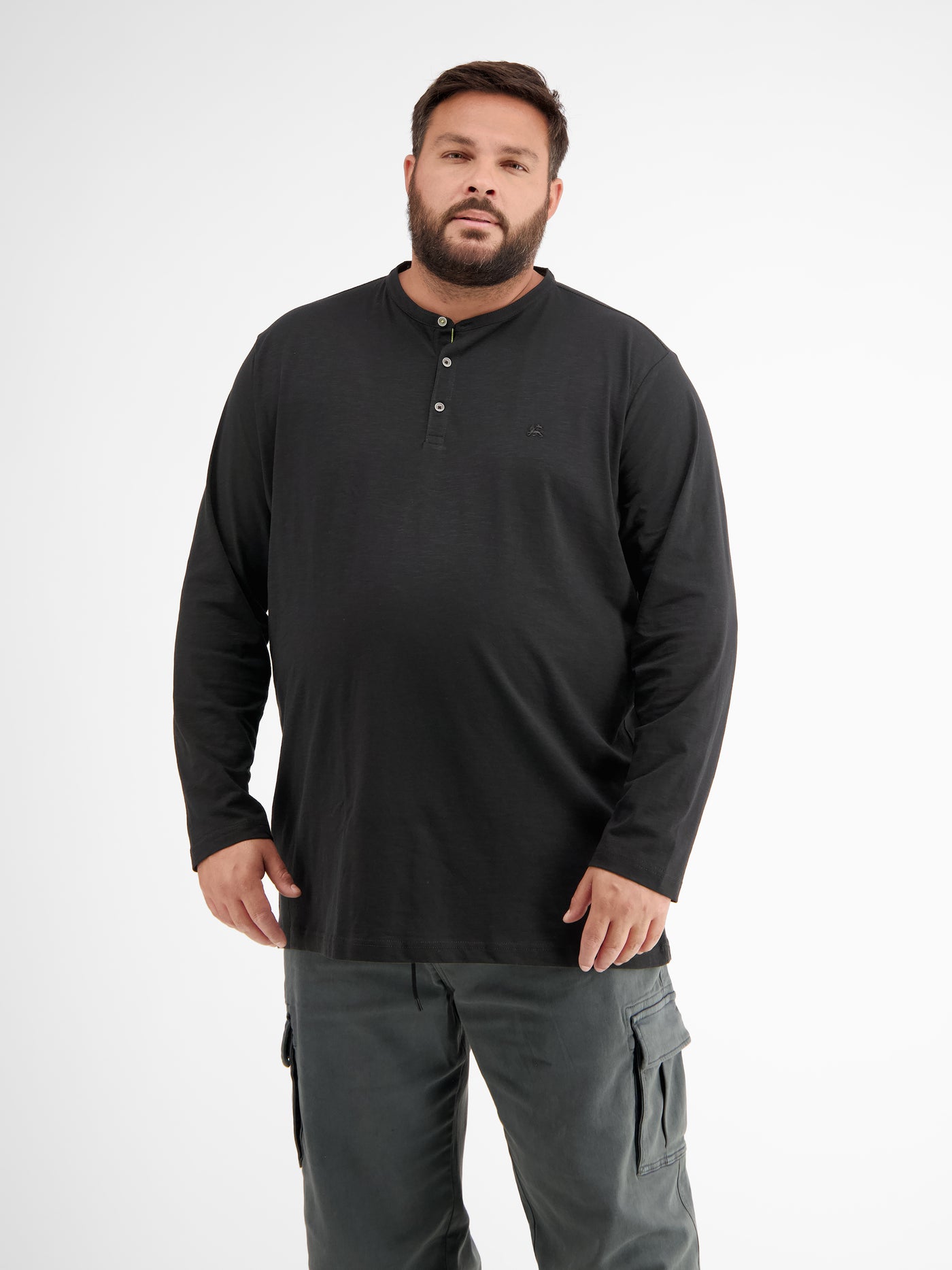 Men's long-sleeved Serafino