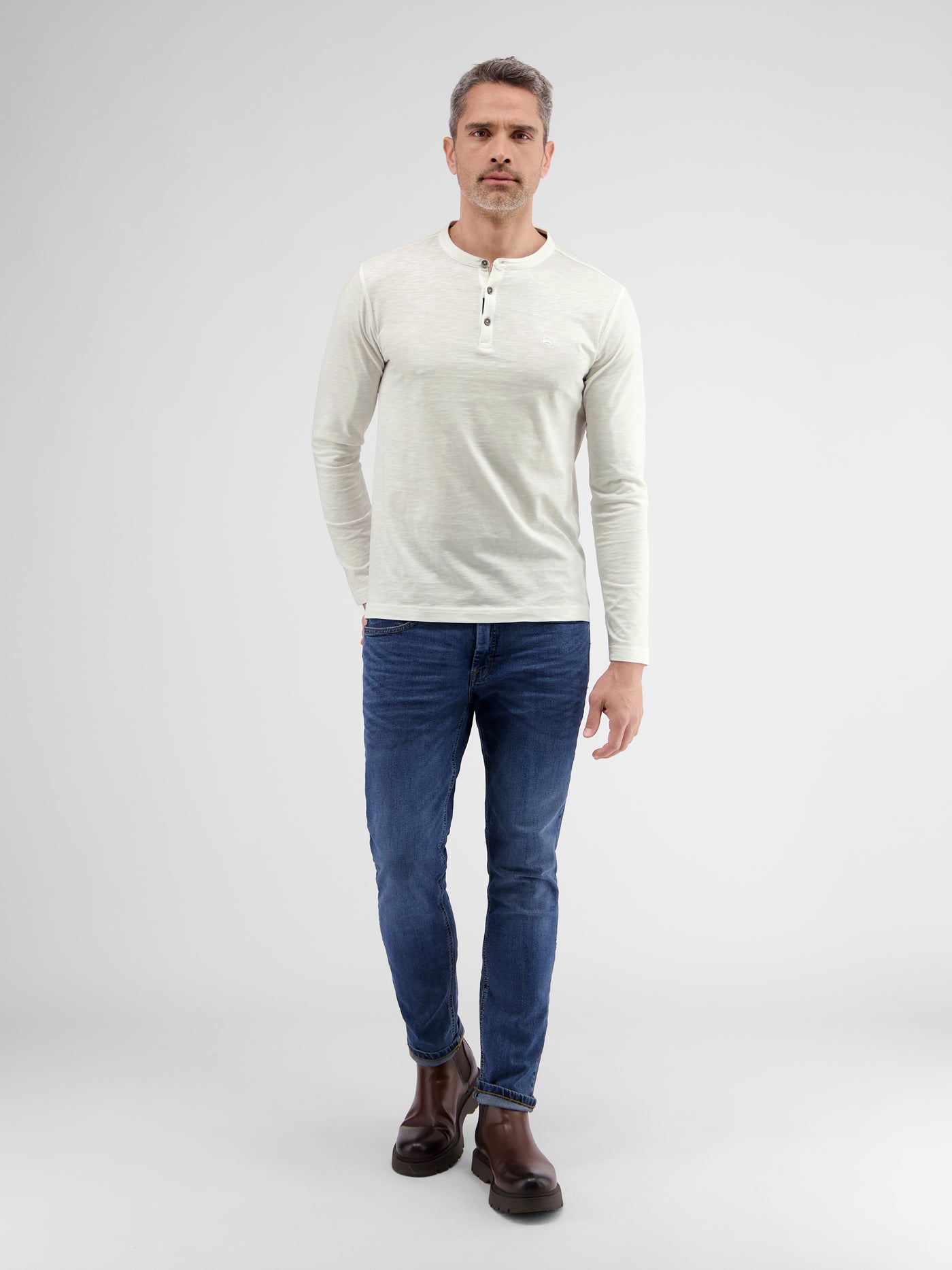 Men's Long Sleeve Serafino