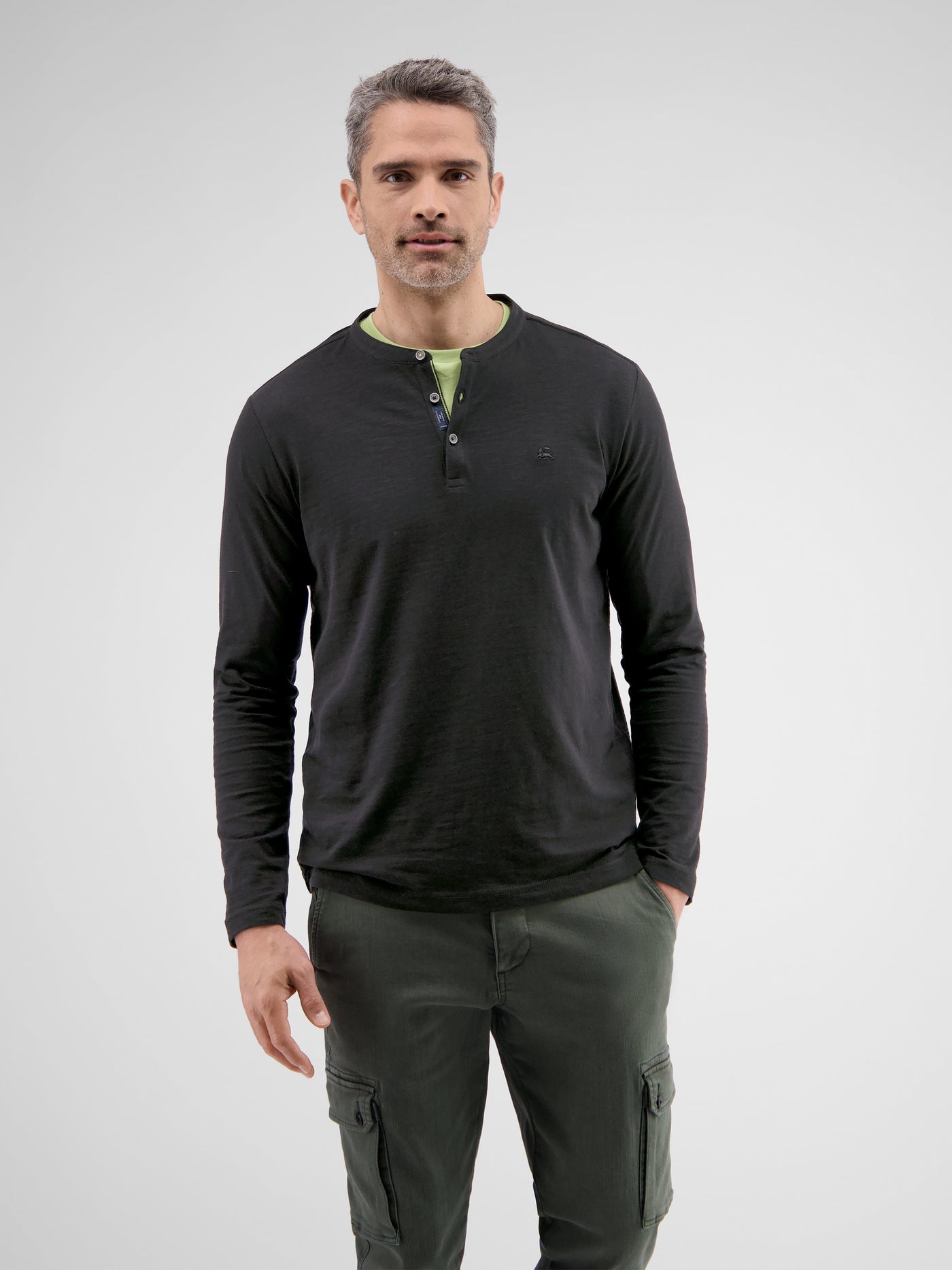 Men's Long Sleeve Serafino