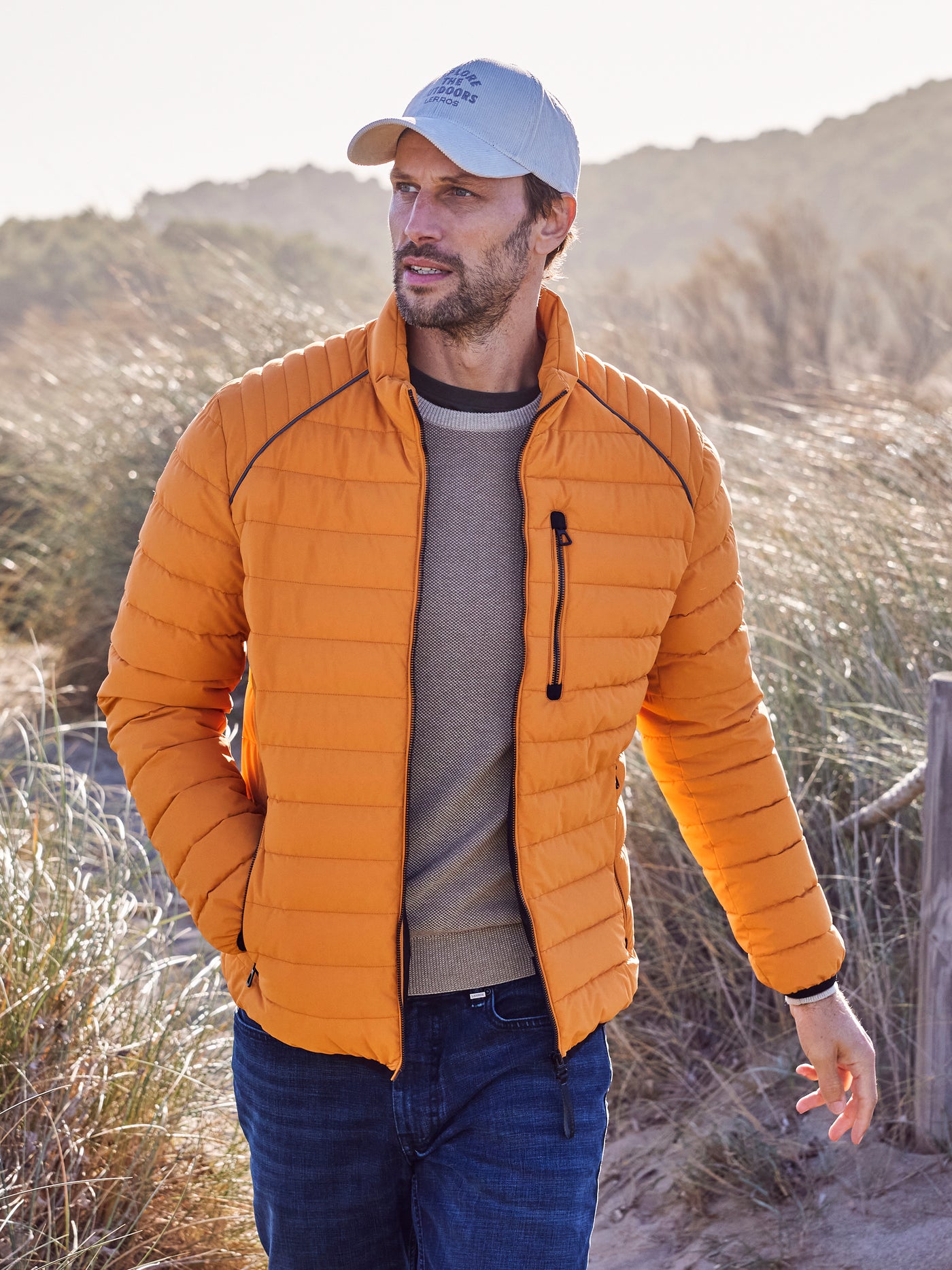 Lightweight men's functional quilted jacket