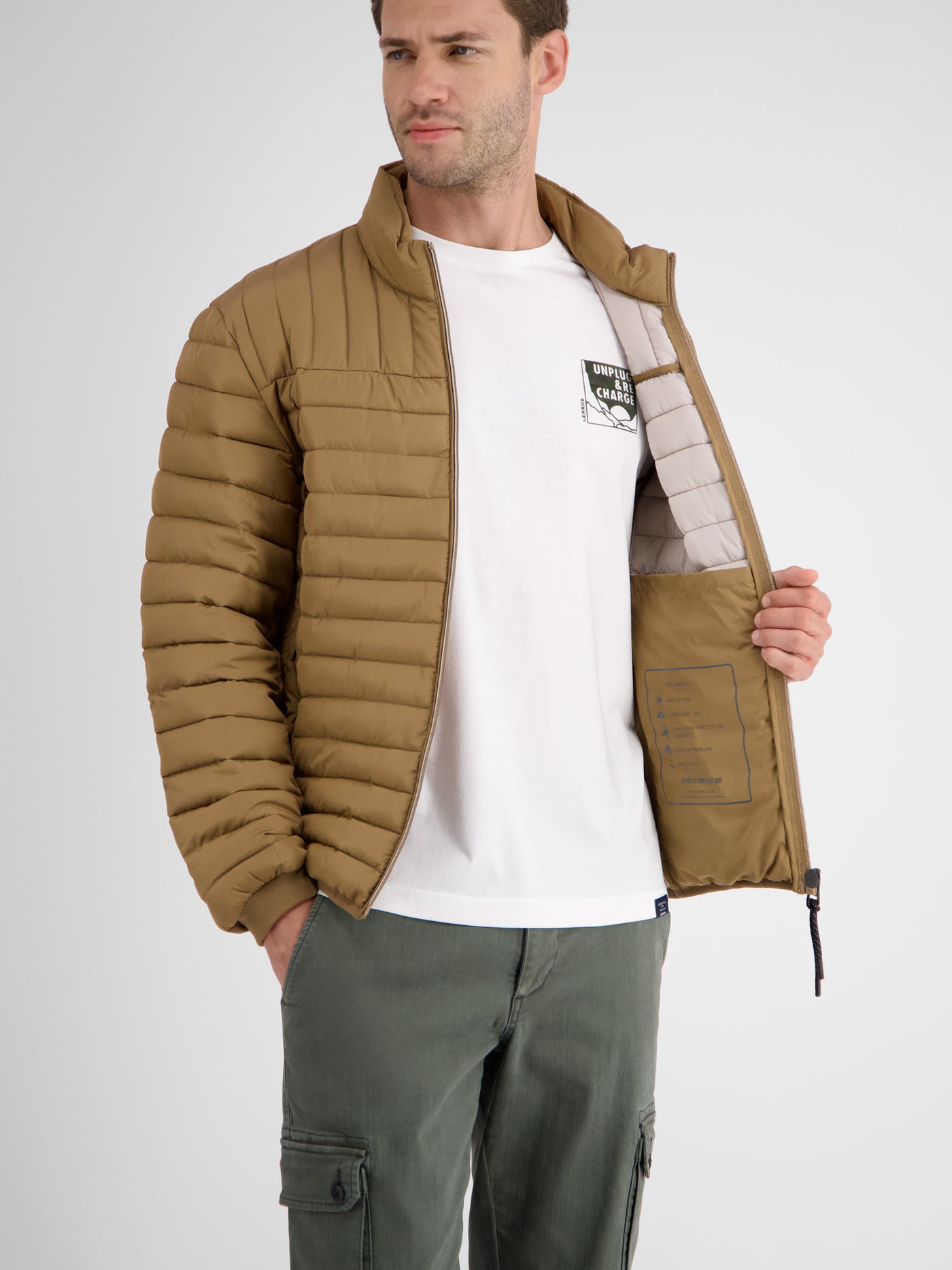 Lightweight men's quilted blouson