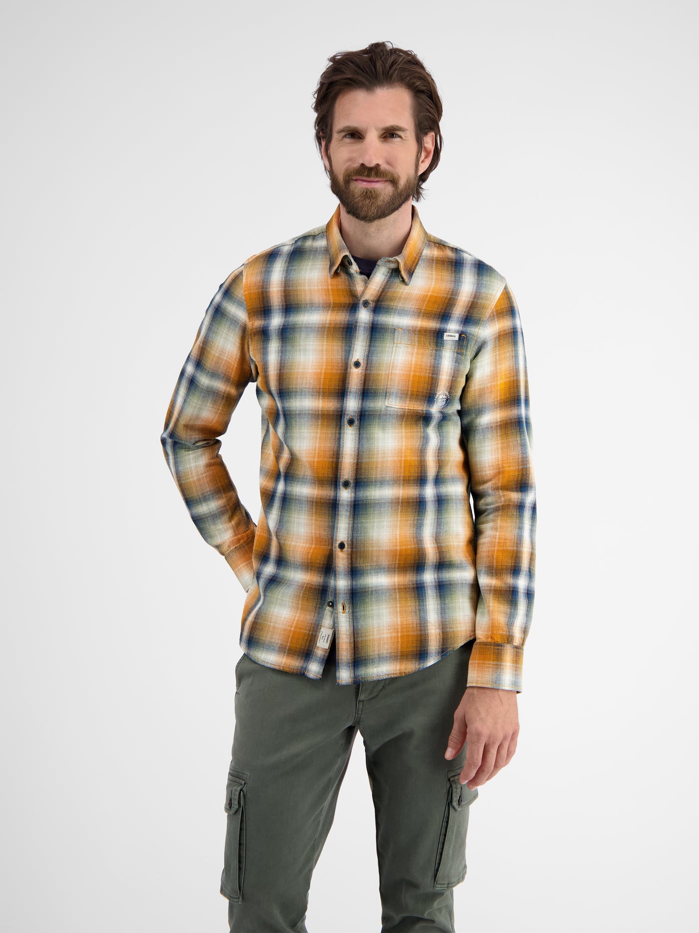 Check shirt made of soft twill quality, checked