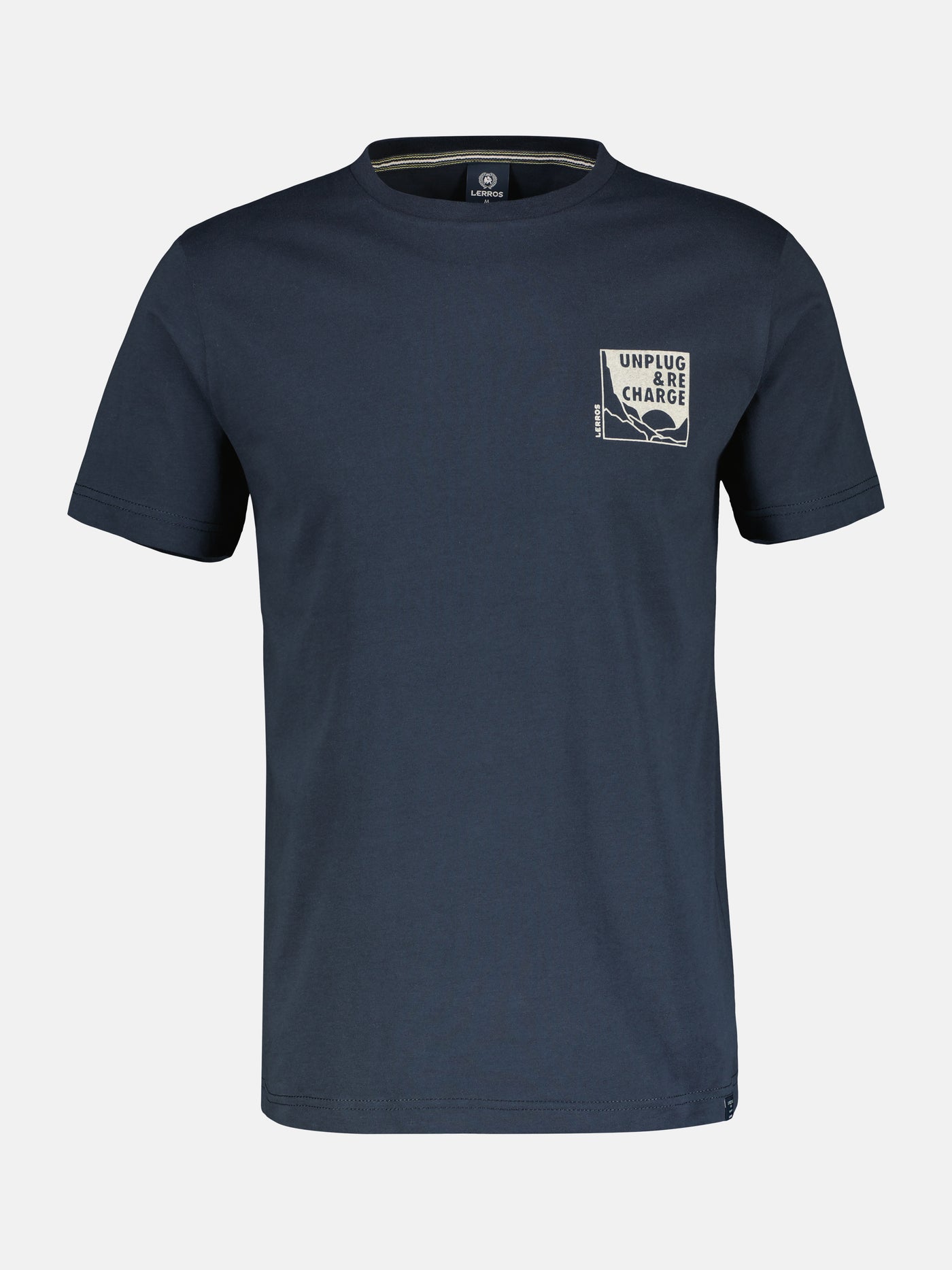 Men's T-shirt with small motto print