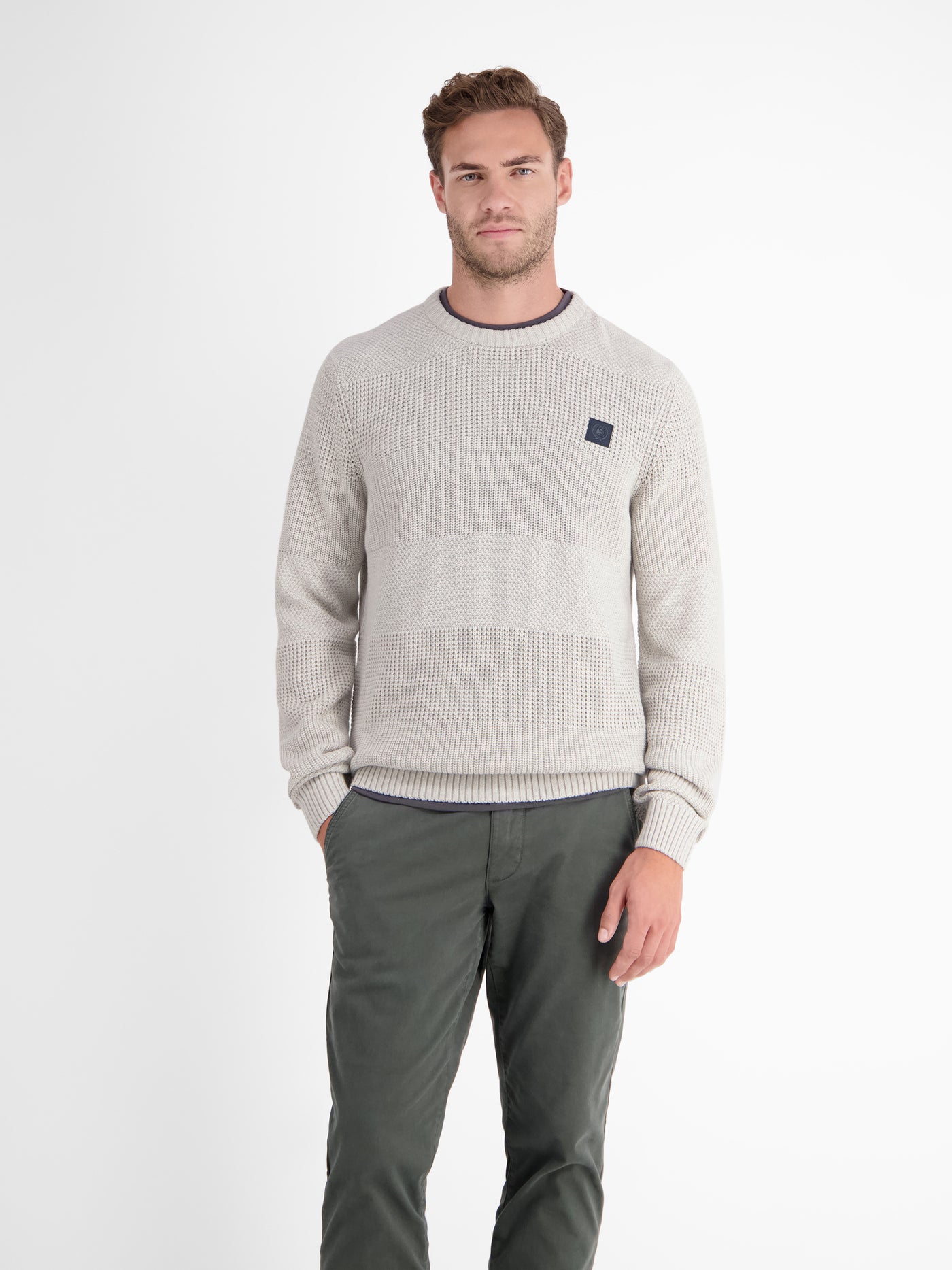 Herren Pullover in Strukturstrickqualität