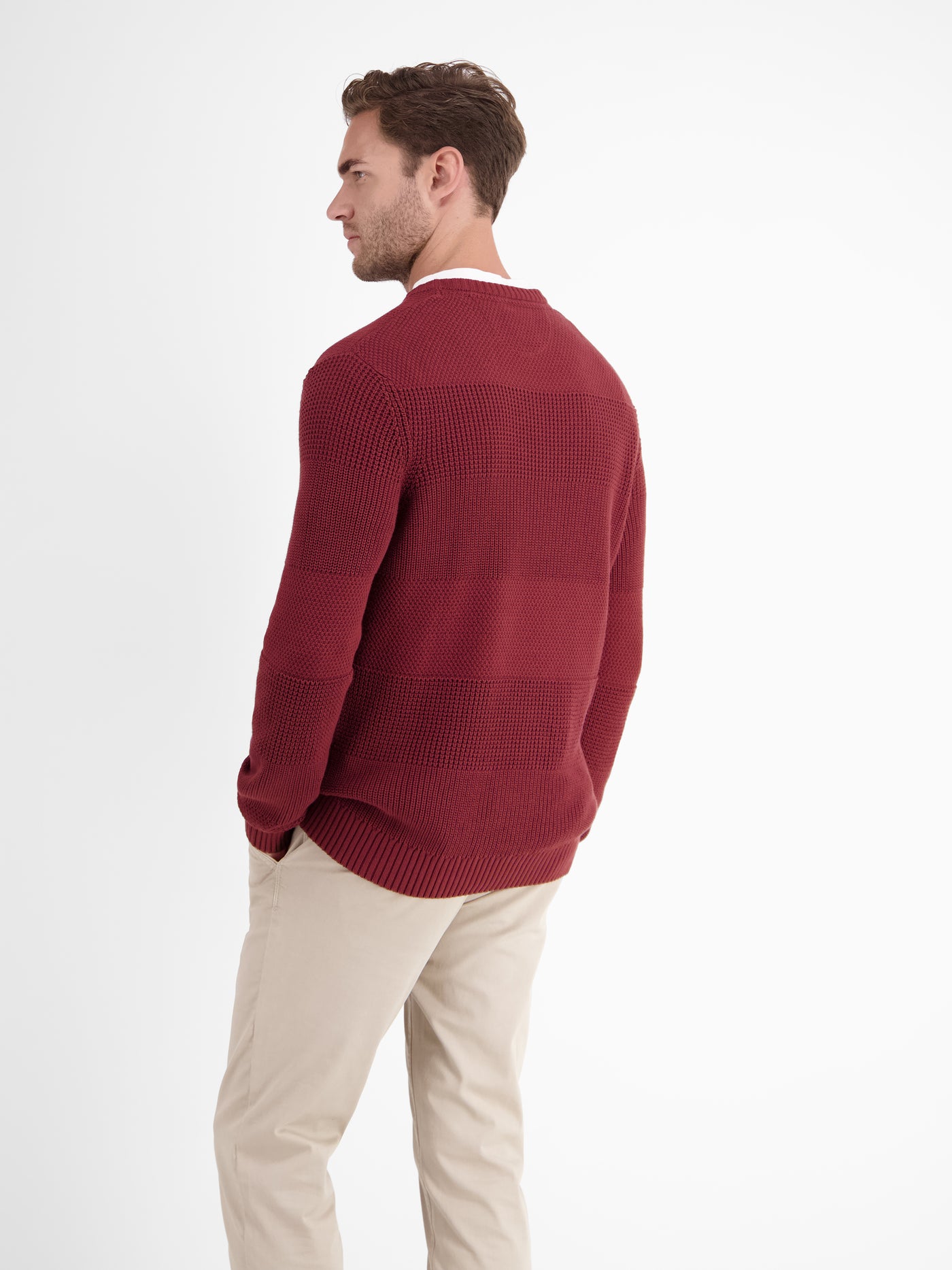 Herren Pullover in Strukturstrickqualität