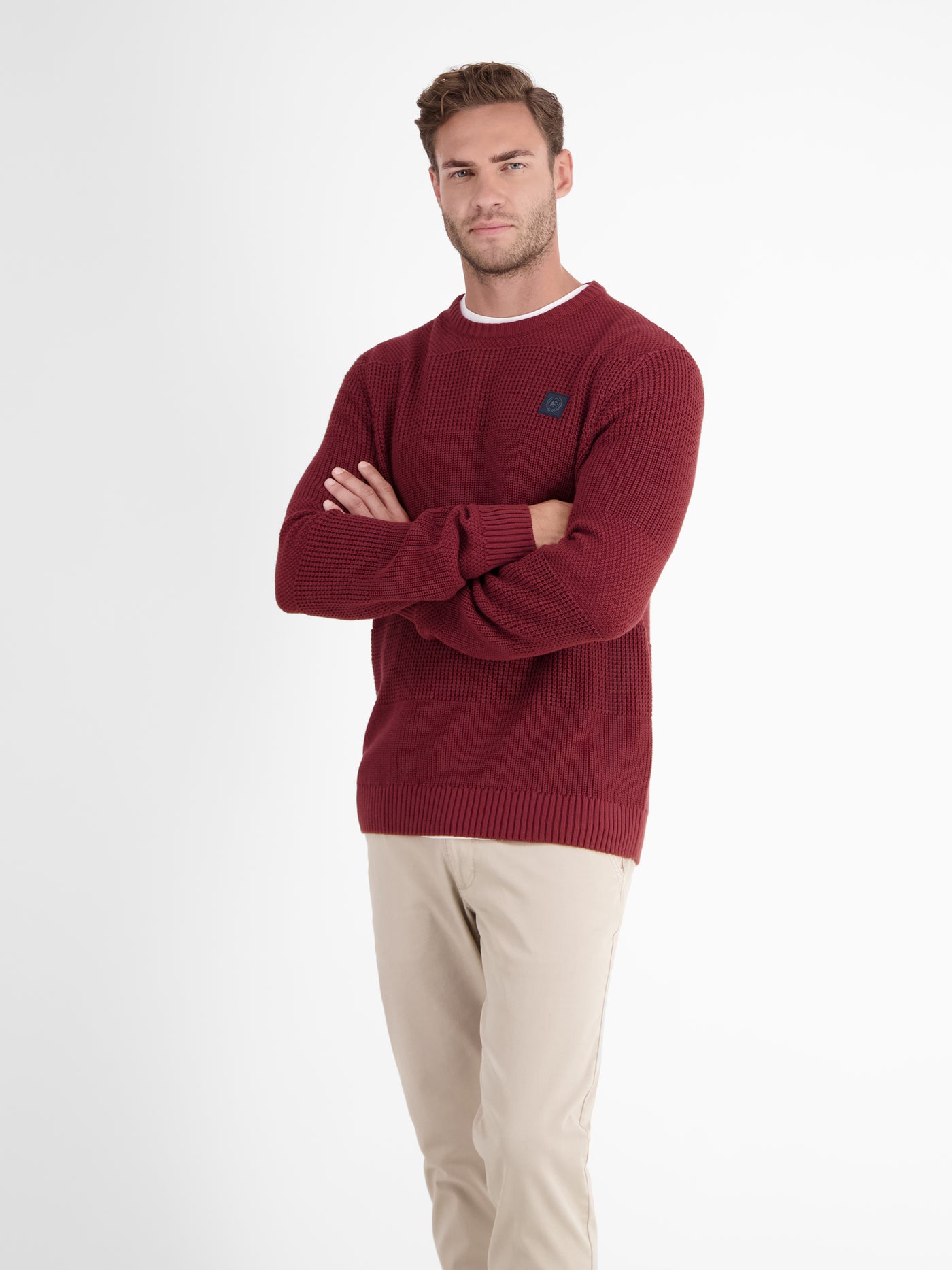 Herren Pullover in Strukturstrickqualität