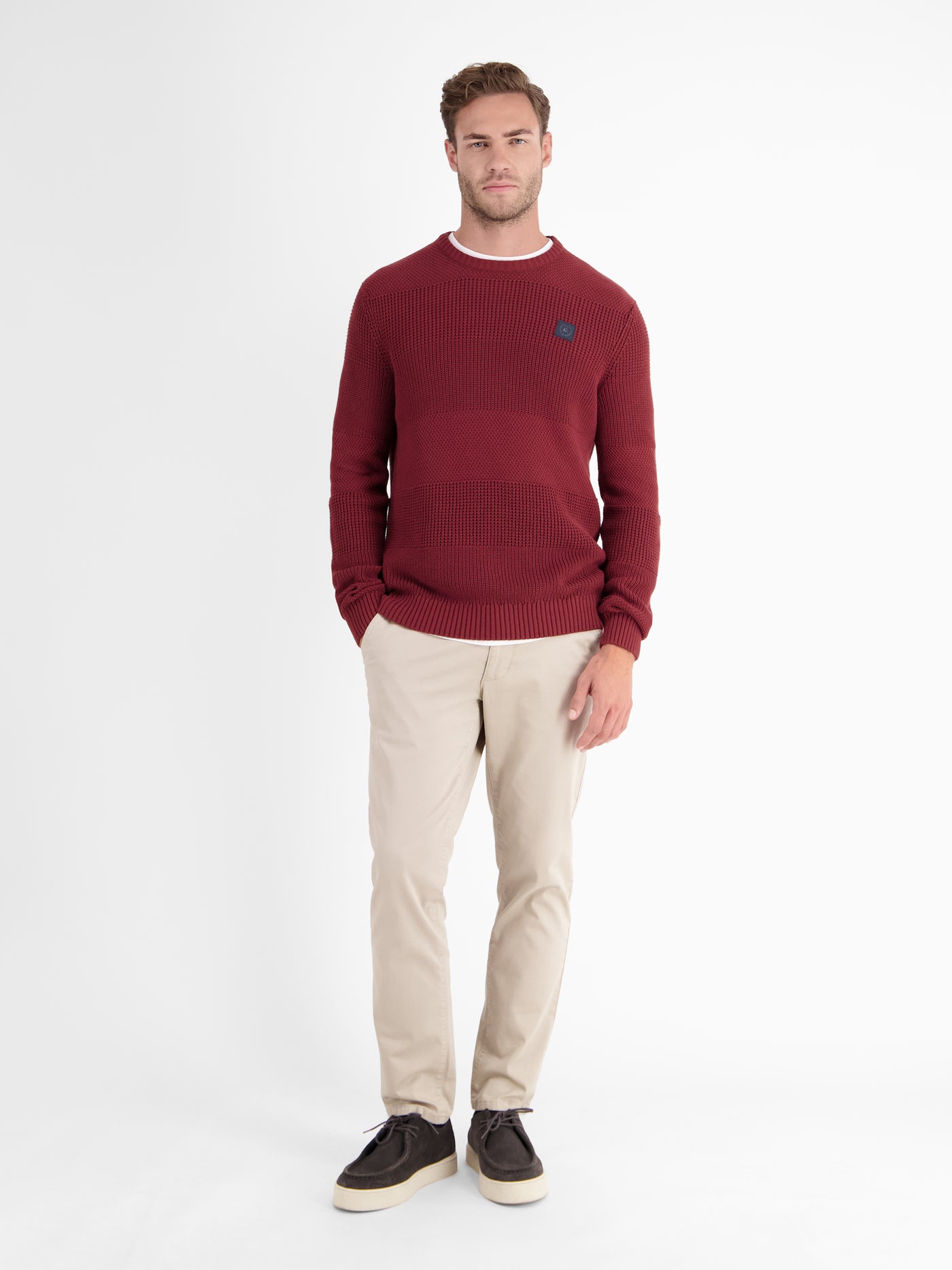 Herren Pullover in Strukturstrickqualität