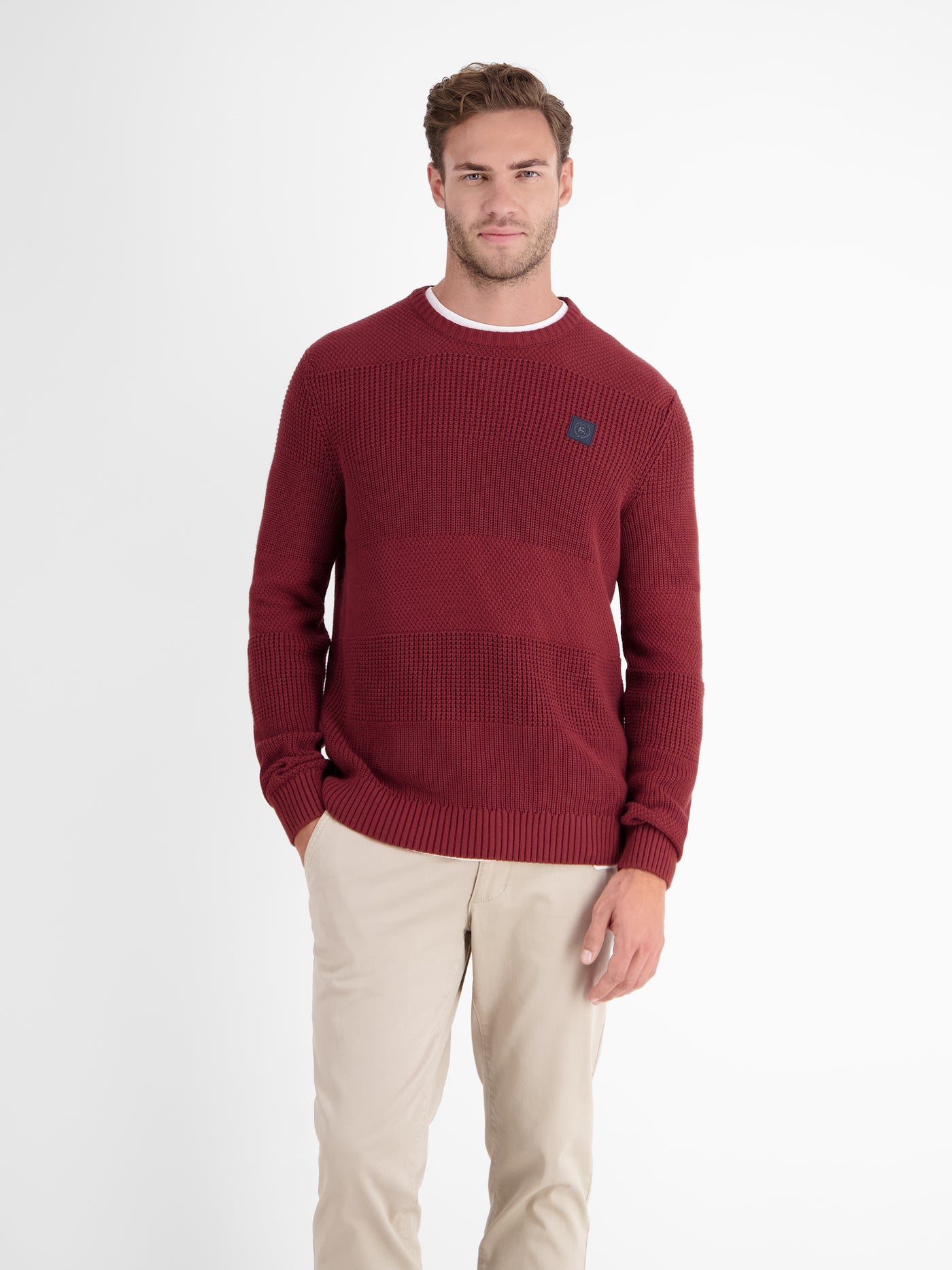 Herren Pullover in Strukturstrickqualität