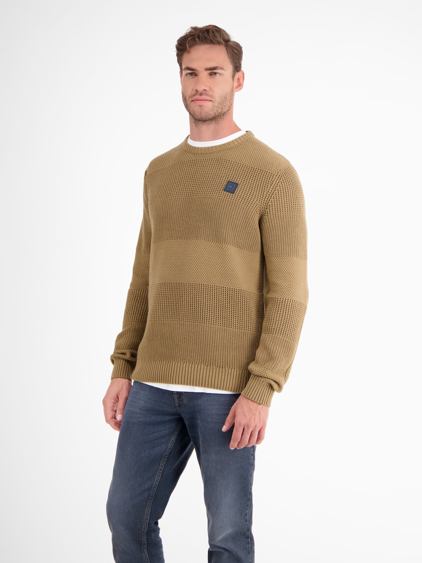 Herren Pullover in Strukturstrickqualität