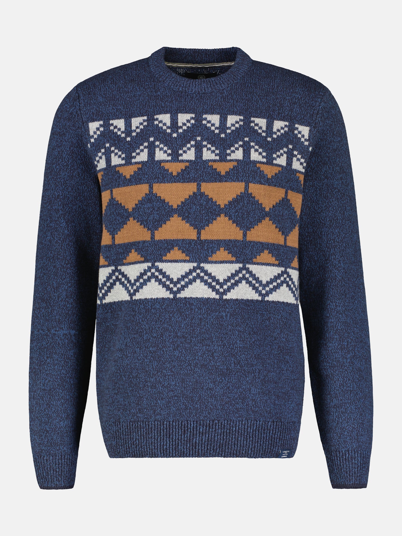 Knitted sweater with jacquard pattern