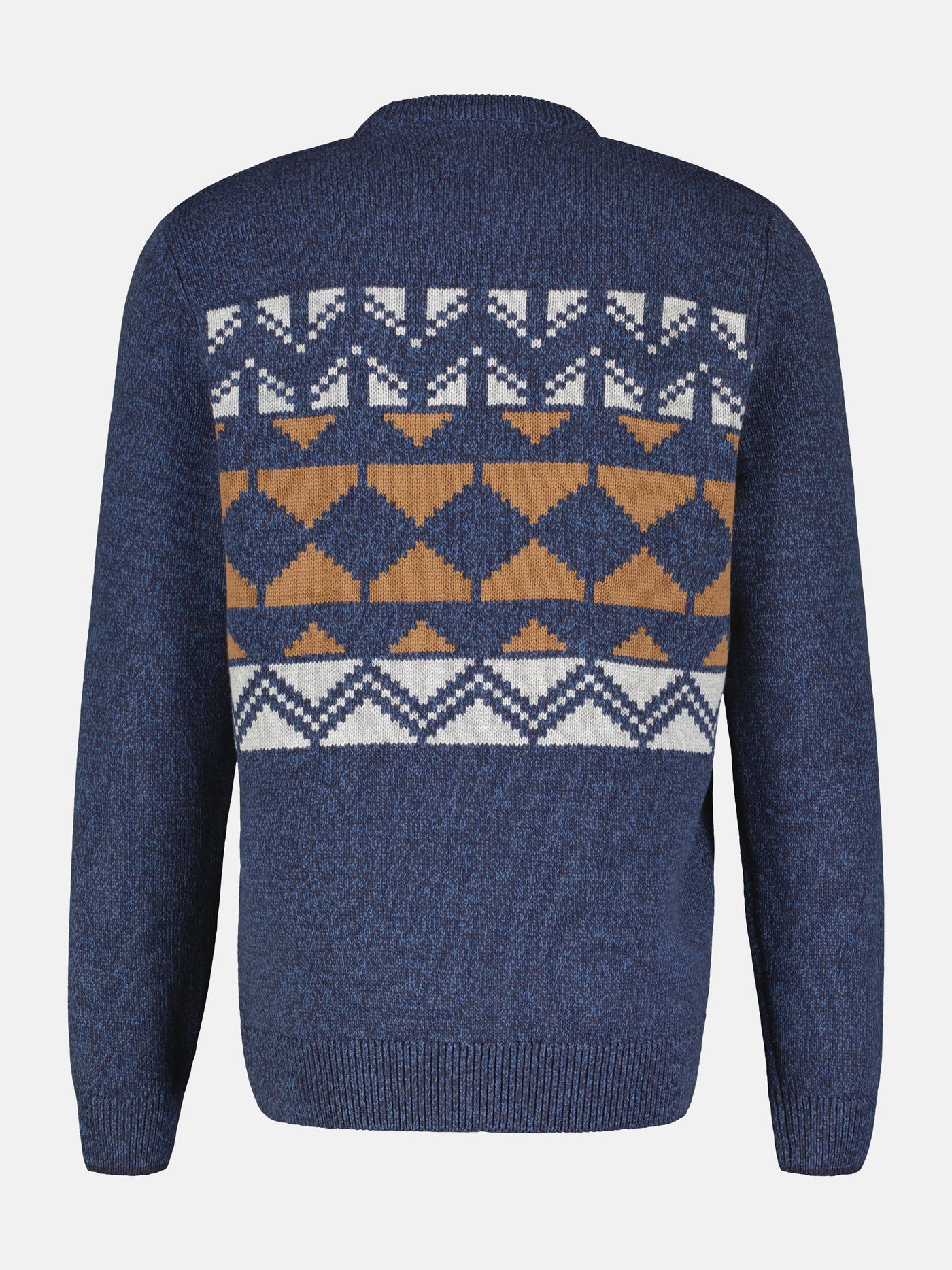 Knitted sweater with jacquard pattern