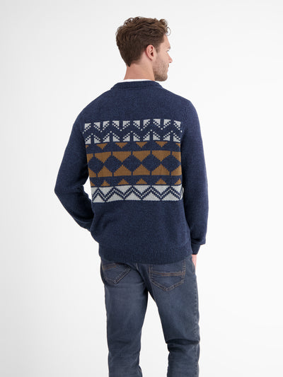 Jacquard knitted sweater for men