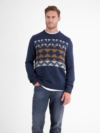 Jacquard knitted sweater for men