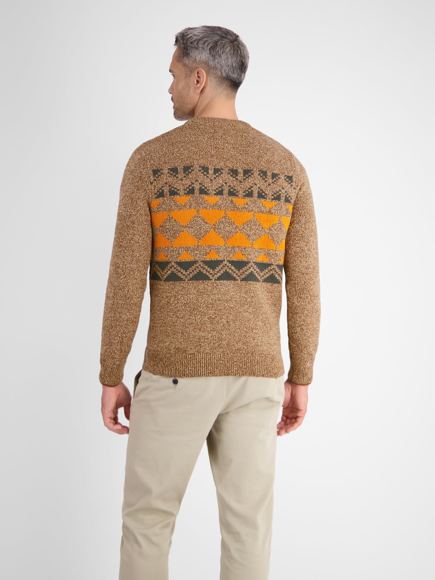 Jacquard knitted sweater for men