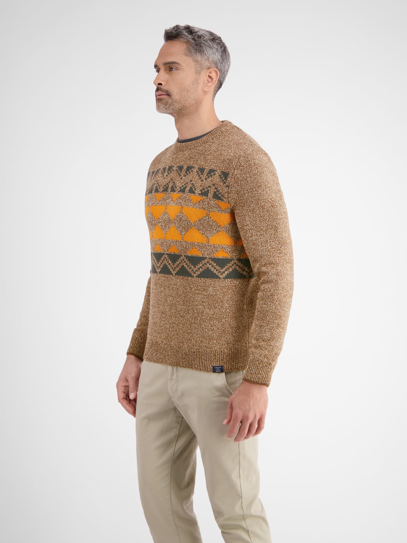 Jacquard knitted sweater for men